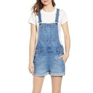 Madewell jean short overalls. Size XXS
